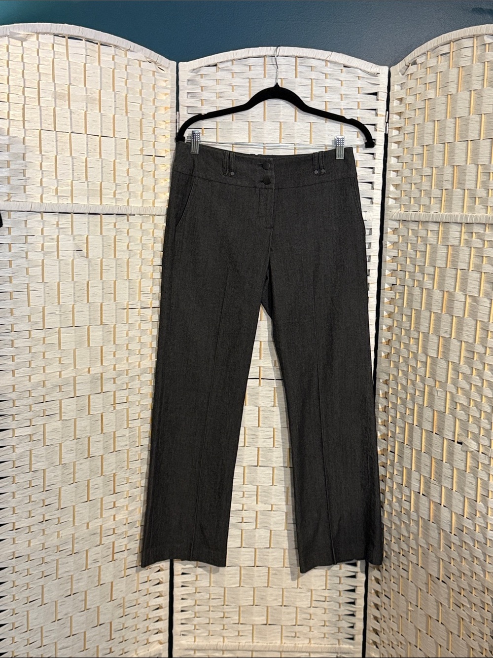 Sandro Dark Gray Boot-Cut Trousers in size 4P